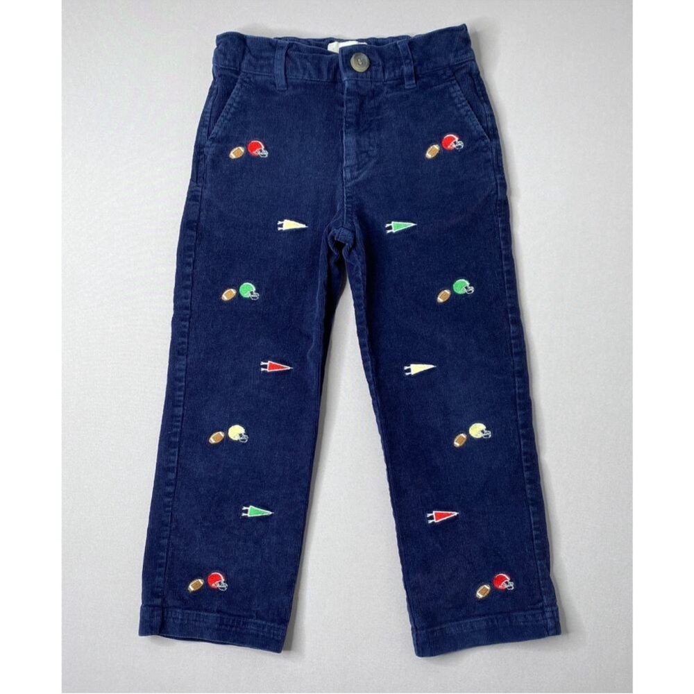 NWOT Beaufort Bonnet Co Football Critter Sheffield Navy Blue Corduroy Pants